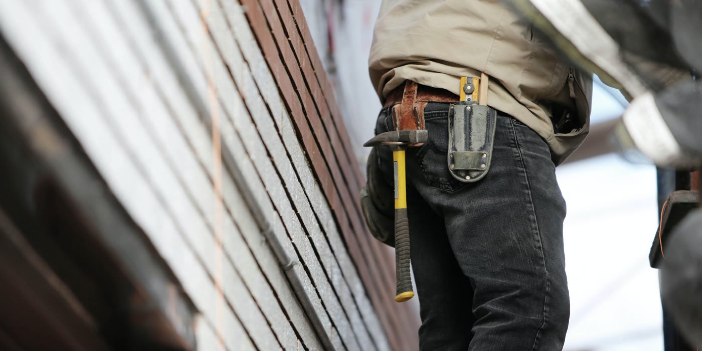 Worker with hammer